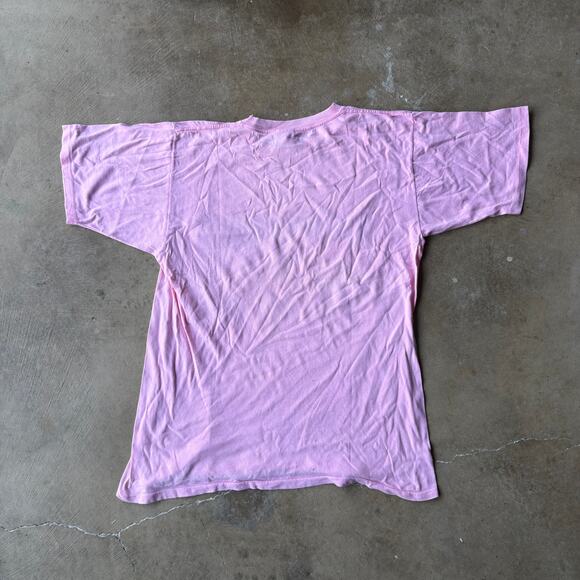 VINTAGE MIAMI INDY RACING T-SHIRT SINGLE STITCH RETRO PINK GRAPHIC MENS LARGE - Picture 4 of 6